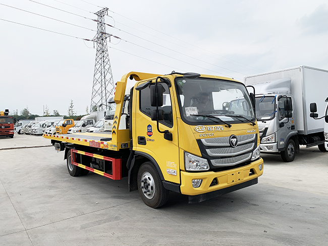 國(guó)六藍(lán)牌歐馬可一拖二清障車